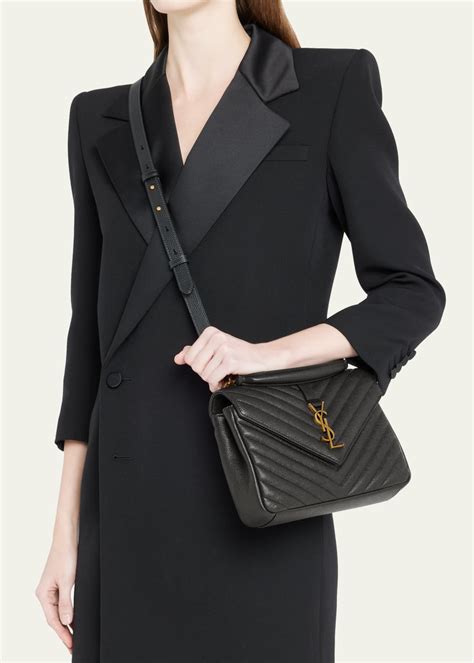 ysl college medium misure|saint laurent medium flap ysl.